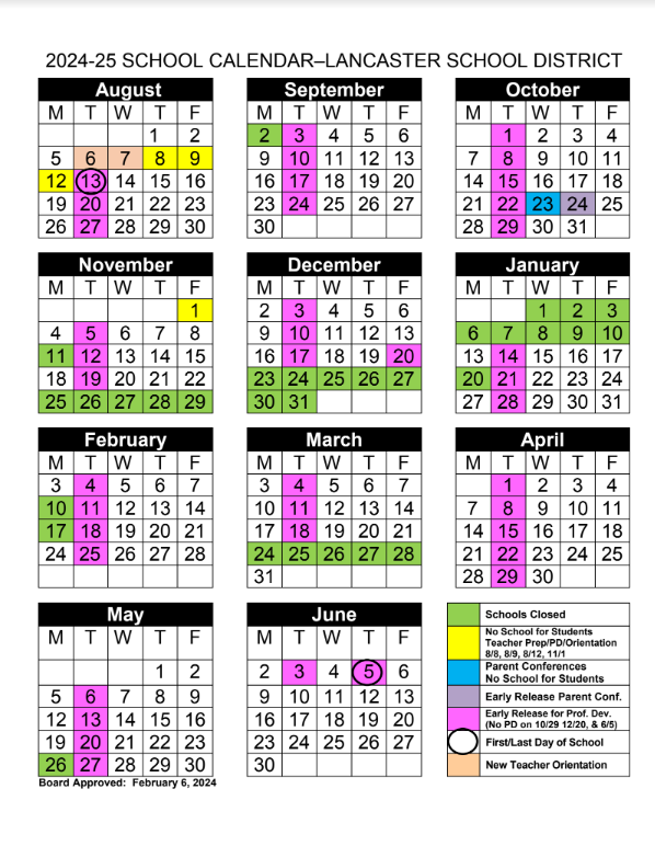 >>  Important School Calendars  <<